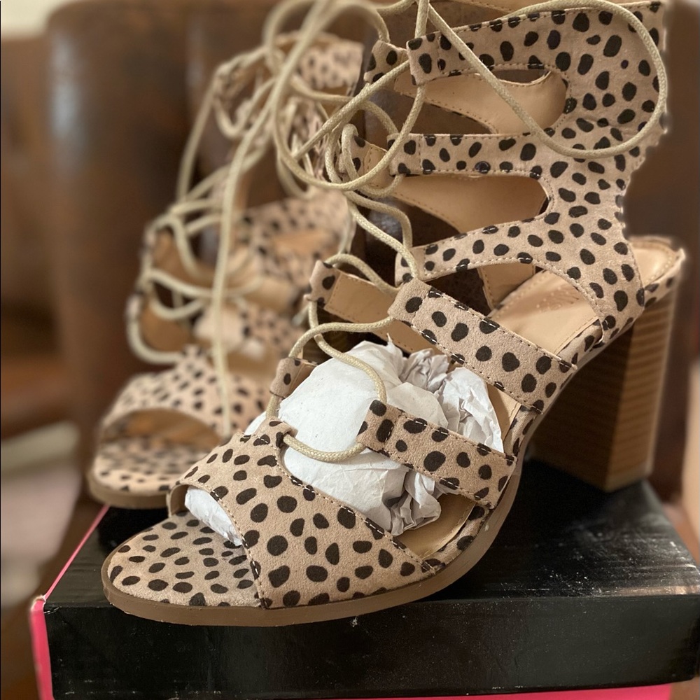 Soft Leopard Print Chunky Wedge